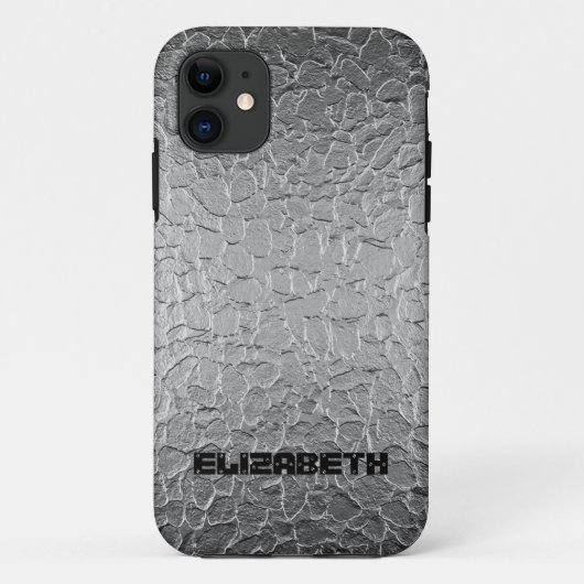 Silver Steel Metal Case-Mate iPhone Case (Achterkant)