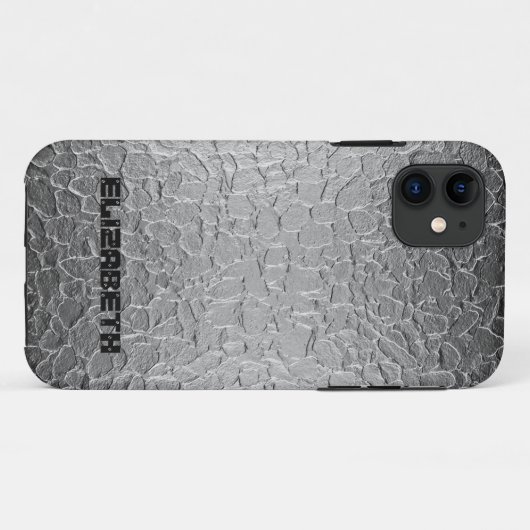 Silver Steel Metal Case-Mate iPhone Case (Achterkant (horizontaal))
