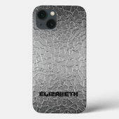 Silver Steel Metal Case-Mate iPhone Case (Achterkant)