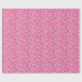 Silver sterren op fuchsia roze cadeaupapier (Vlak)