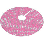 Silver sterren op fuchsia roze kerstboom rok (Gekanteld)