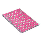 Silver sterren op fuchsia roze notitieboek (Rechterzijde)