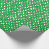 Silver sterren op smaragdgroen cadeaupapier (Hoek)