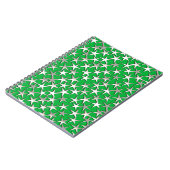Silver sterren op smaragdgroen notitieboek (Linkerzijde)