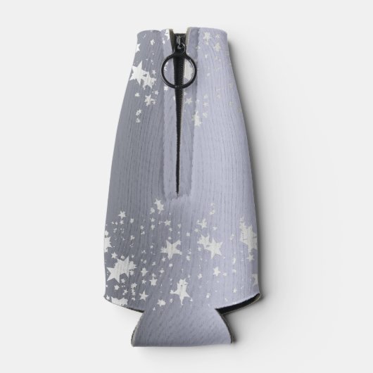 Silver sterren White party monogram name Flesjeskoeler (Achterkant)