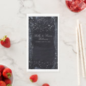 Silver Sterrennacht Wedding Dinner Napkins Servet (Insitu)