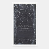 Silver Sterrennacht Wedding Dinner Napkins Servet (Voorkant)