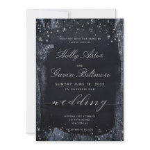 Silver Sterrennacht Wedding Invitation Suite
