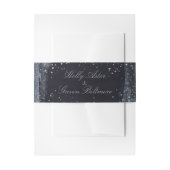 Silver Sterrennacht Wedding Invitation Suite Uitnodigingen Wikkel (Voorkant Voorbeeld)