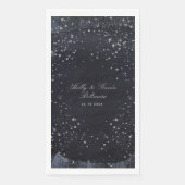 Silver Sterrennacht Wedding Long Servet (Voorkant)