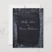 Silver Sterrennacht Wedding Save the Date (Achterkant)