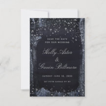 Silver Sterrennacht Wedding Save the Date