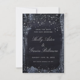 Silver Sterrennacht Wedding Save the Date