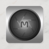 Silver-stijl visitekaartje lens-vierkant (Voorkant)