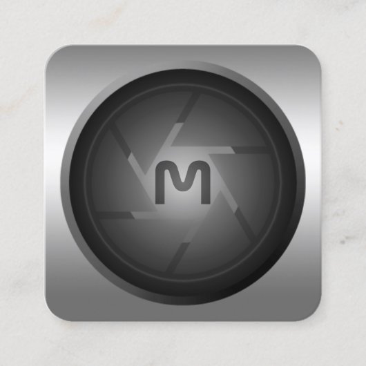 Silver-stijl visitekaartje lens-vierkant (Voorkant)