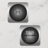 Silver-stijl visitekaartje lens-vierkant (Voorkant / Achterkant)