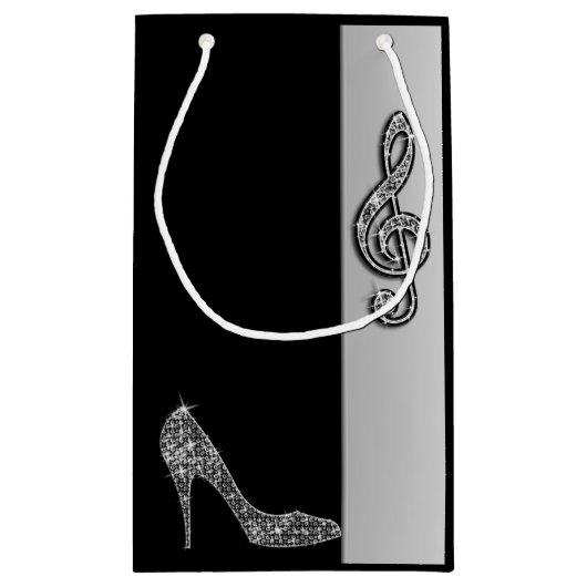 Silver Stiletto & Treble Cleft 50e verjaardag Klein Cadeauzakje (Achterkant)