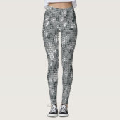 Silver Stippen Disco Leggings (Voorkant)