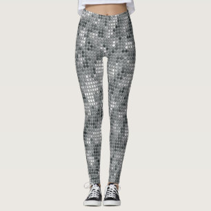 Silver Stippen Disco Leggings