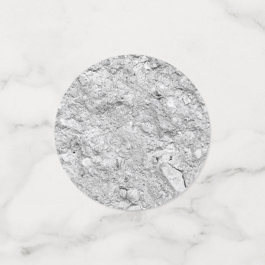 Silver Stone 25th Silver Wedding Jubileum Confetti (Kleine voorkant)