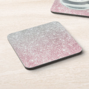 Silver Stone Gary Gold Marble Paarse Glitter Bier Onderzetter