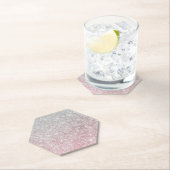 Silver Stone Gary Gold Marble Paarse Glitter Kartonnen Onderzetters (Insitu)