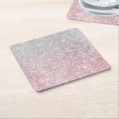 Silver Stone Gary Gold Marble Paarse Glitter Kartonnen Onderzetters (Schuin)