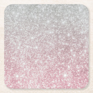 Silver Stone Gary Gold Marble Paarse Glitter Kartonnen Onderzetters