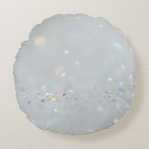 Silver Stone Gary Gold Marble Paarse Glitter Rond Kussen