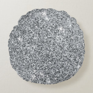 Silver Stone Gary Gold Marble Paarse Glitter Rond Kussen