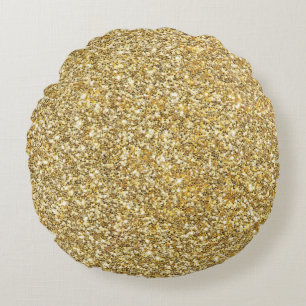 Silver Stone Gary Gold Marble Paarse Glitter Rond Kussen