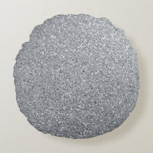 Silver Stone Gary Gold Marble Paarse Glitter Rond Kussen