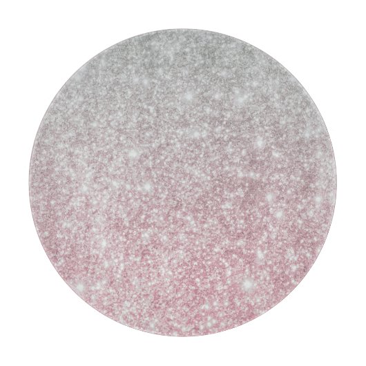 Silver Stone Gary Gold Marble Paarse Glitter Snijplank (Voorkant)