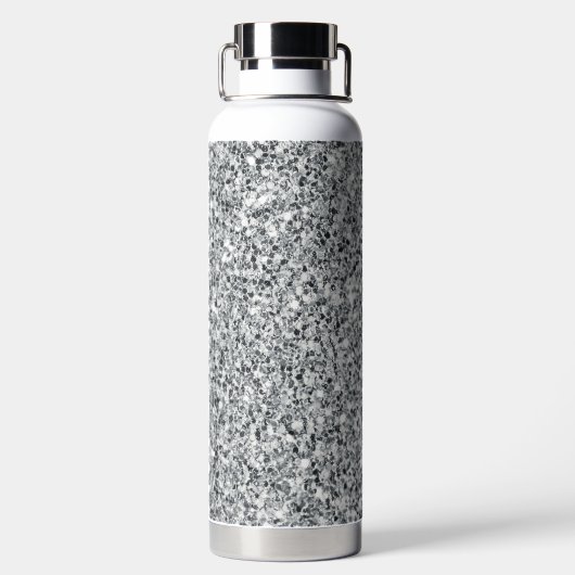 Silver Stone Gary Gold Marble Paarse Glitter Waterfles (Achterkant)