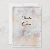 Silver Stone Quarry Wedding Invitation Kaart (Achterkant)