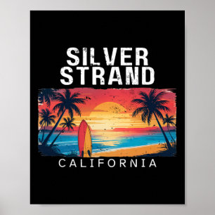 Silver Strand Beach Californië Mannen Vrouwen Surf Poster