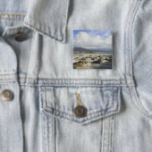 Silver Strand Beach Vierkante Button 5,1 Cm (In situ)