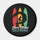 Silver Strand California Beach Retro Surfing Magneet (Voorkant)
