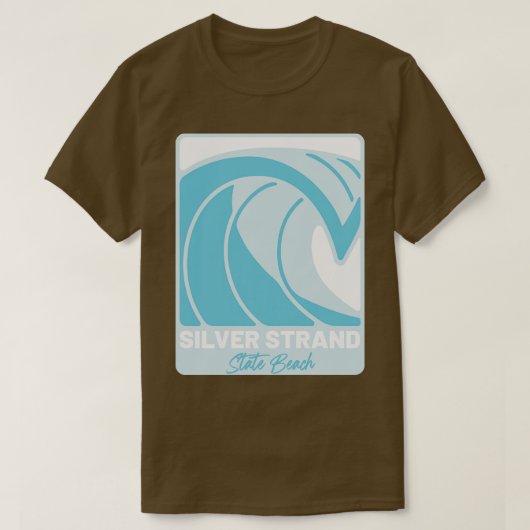 Silver Strand State Beach Californië Atlantische O T-shirt (Design voorkant)