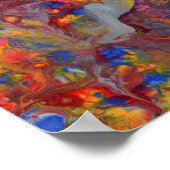 Silver Streak Abstracte acrylverffoto Poster (Hoek)