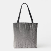 Silver Streaks Metallic Stripe Pattern Modern Tote Bag (Achterkant)