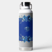 Silver Stream: Cobalt Blue Thermosfles Waterfles (Achterkant)