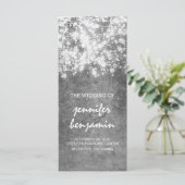 Silver String Lights Trouwprogramma's Programmakaart (Staand voorkant)