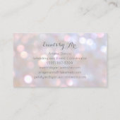 Silver Stripe Bokeh Event Planner Visitekaartje (Achterkant)
