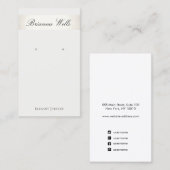 Silver Stripe Elegant Display Visitekaartje (Voorkant / Achterkant)