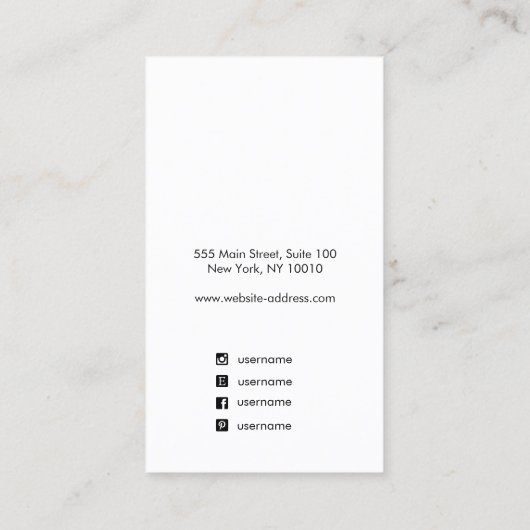 Silver Stripe Elegant Display Visitekaartje (Achterkant)