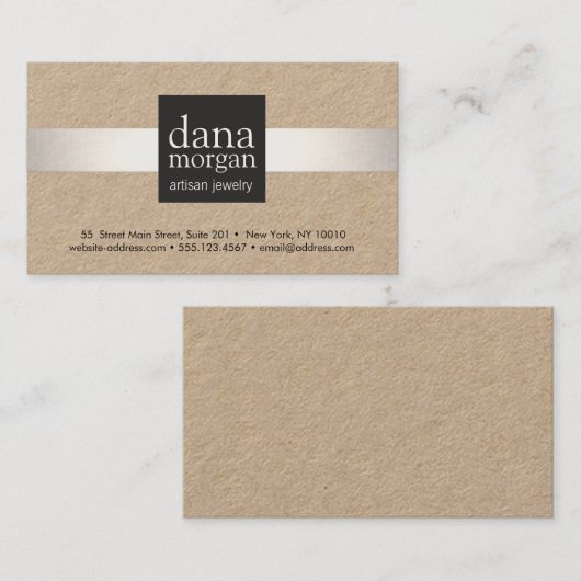 Silver Stripe Jewelry Designer Visitekaartje (Voorkant / Achterkant)