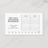 Silver Stripe Klant 10 Punch Salon Loyalty Card (Achterkant)