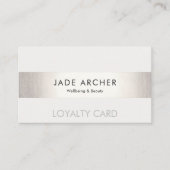 Silver Stripe Klant 10 Punch Salon Loyalty Card (Voorkant)