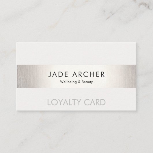 Silver Stripe Klant 10 Punch Salon Loyalty Card (Voorkant)